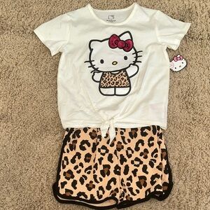 NWT Hello Kitty Animal Print Short Set (12)
